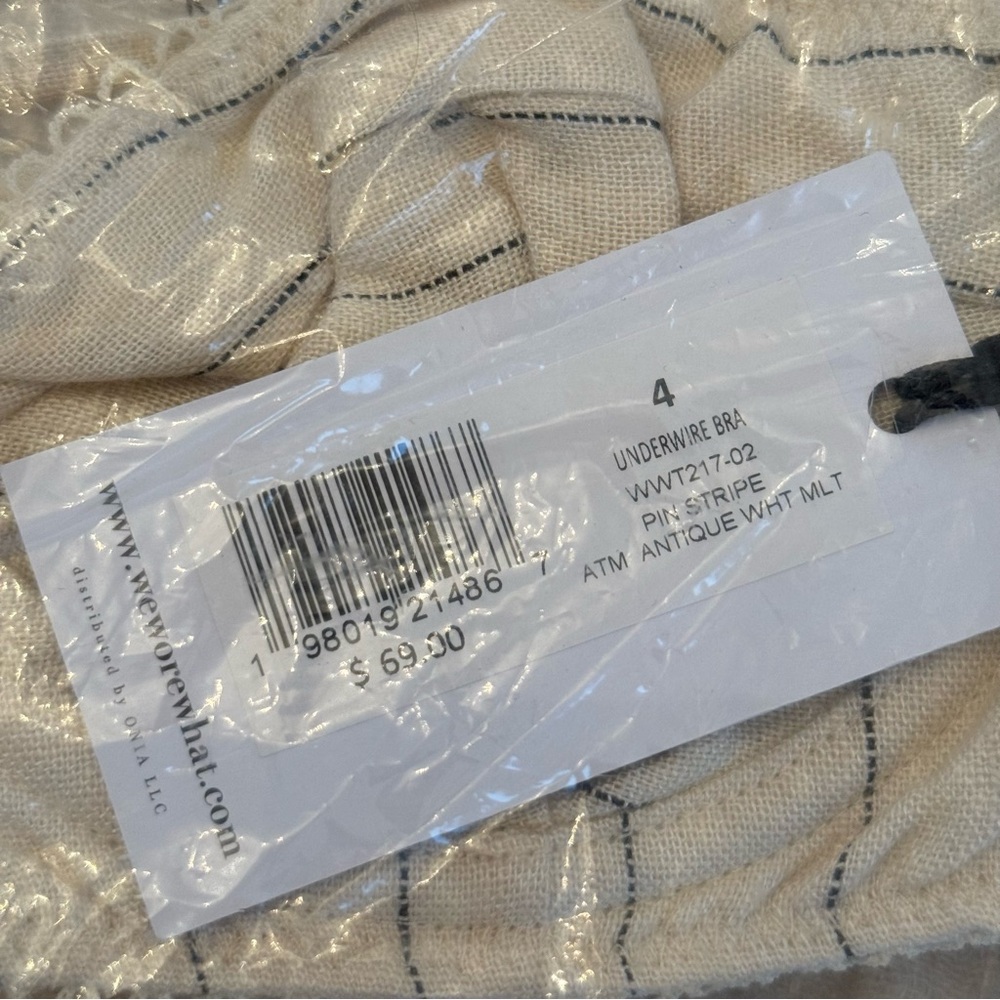 WeWoreWhat Underwire Bra in Antique White Multi - Picture 3 of 6